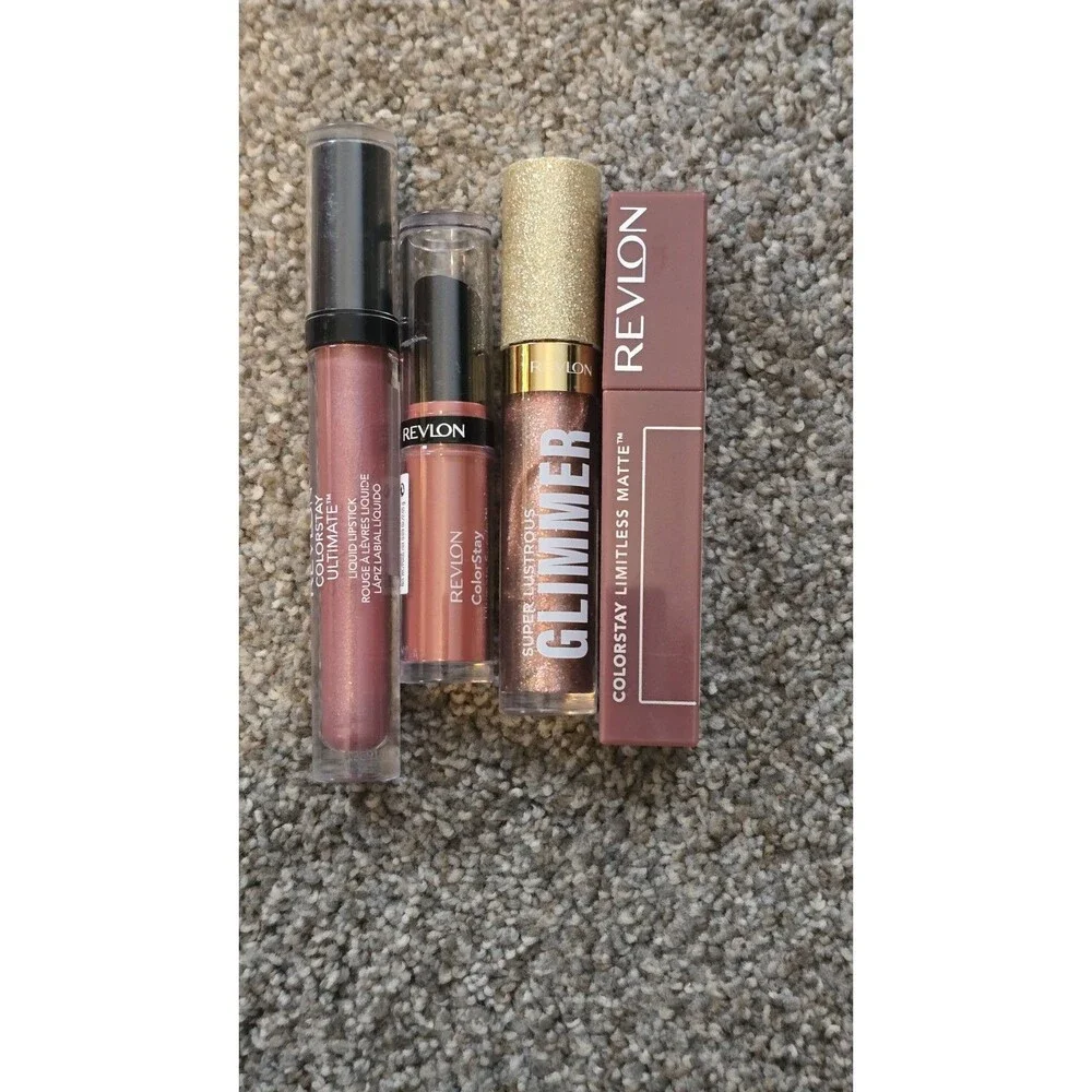 LOT OF 9:RevlonGlimmer Gloss Colorstay,3 Maybelline Color Sensational Liner*NEW*